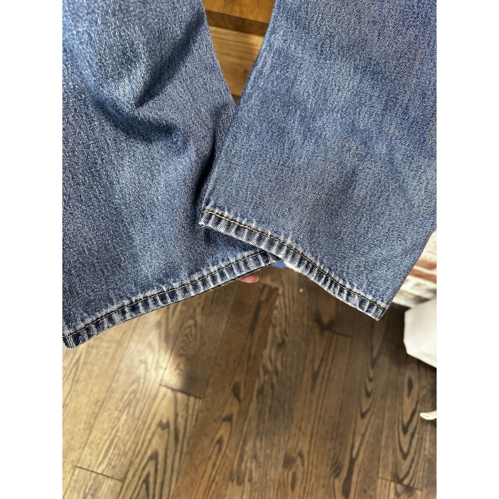 Levi's 505 Regular Fit Jeans Men 38x30 Med Wash Straight Leg Denim Classic - Picture 5 of 6